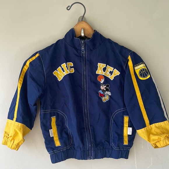 Disney Other - VTG Disney Mickey Mouse Micksville Hoopsters Embroidered Basketball Jacket 4T